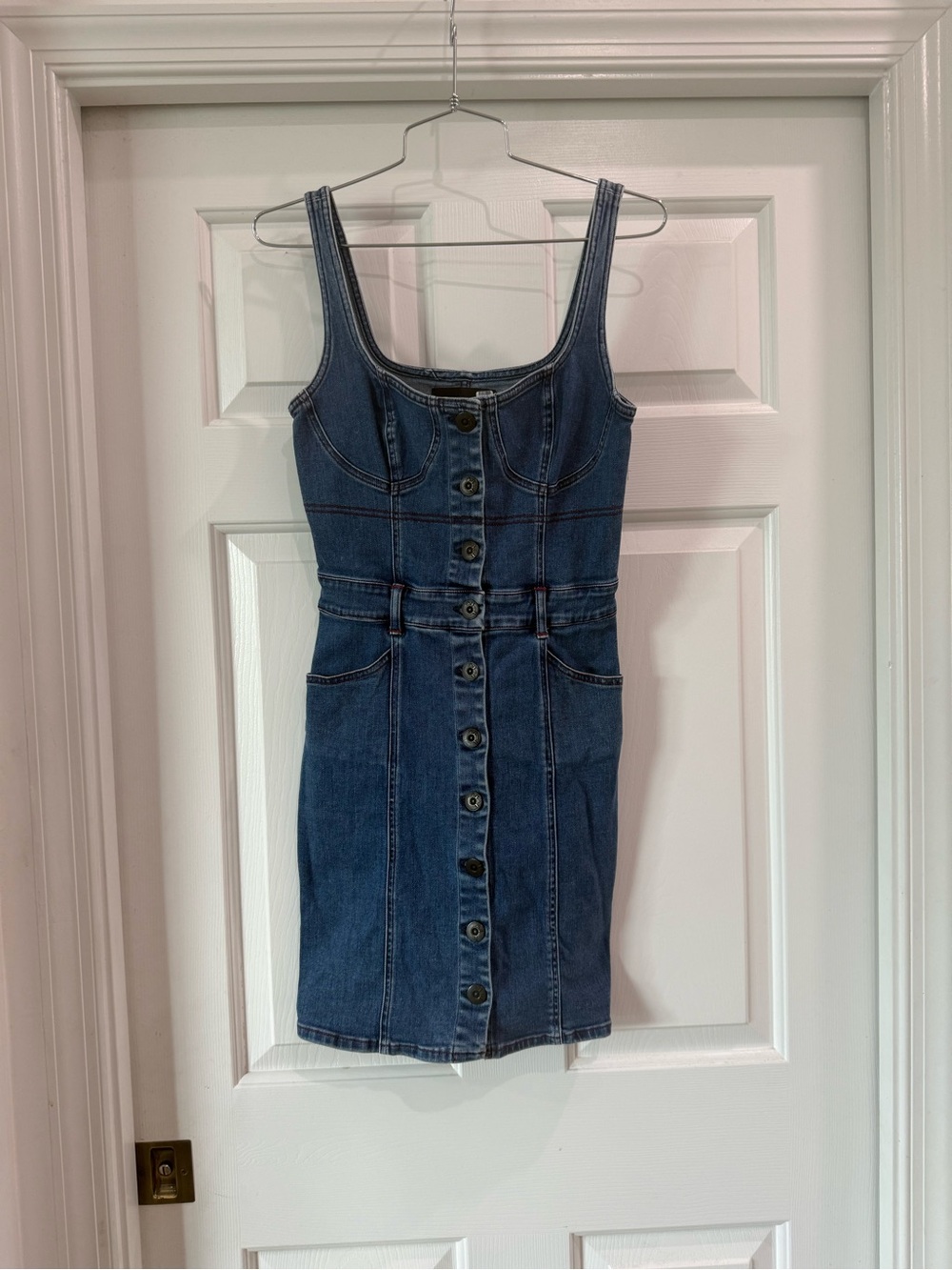 3x1 Dark Blue Denim Mini Dress